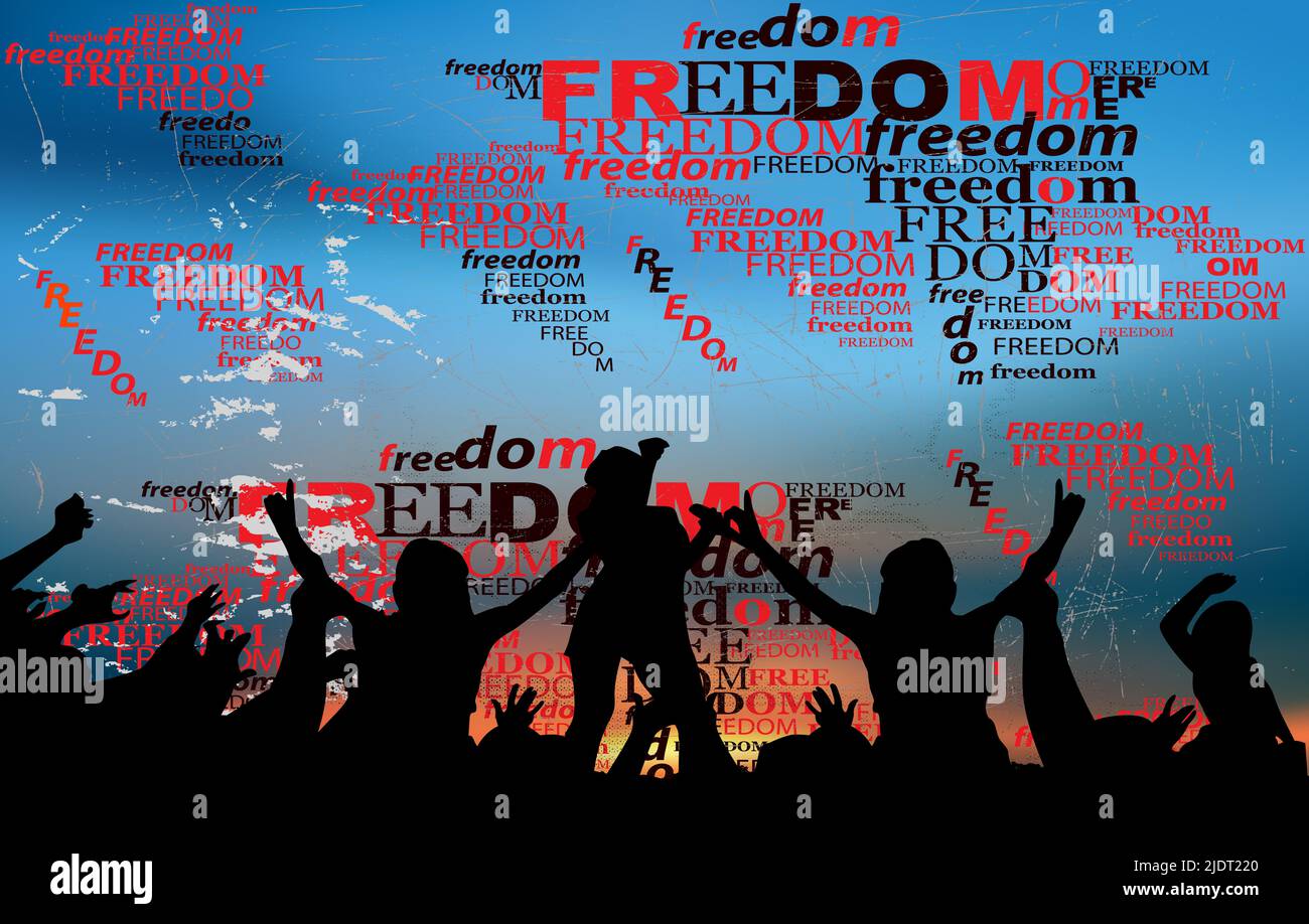 freedom conceptual illustration Stock Photo - Alamy