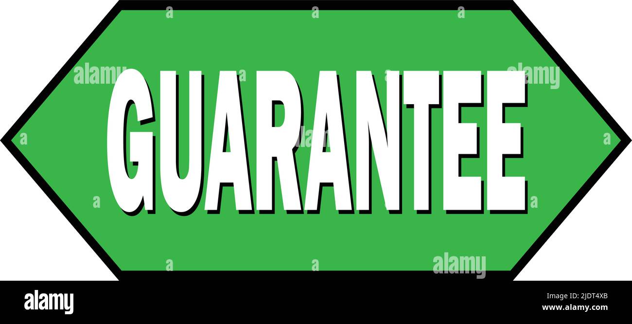 Guarantee Word typography or icon vector illustration Stock Vector
