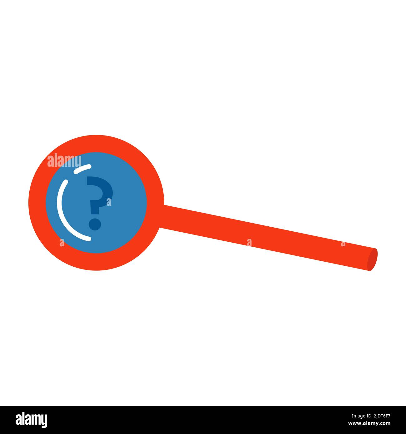 Magnifying glass with a question mark vector icon illustration. Symbol design search concept isolated and business zoom lens research. Searching and f Stock Vector
