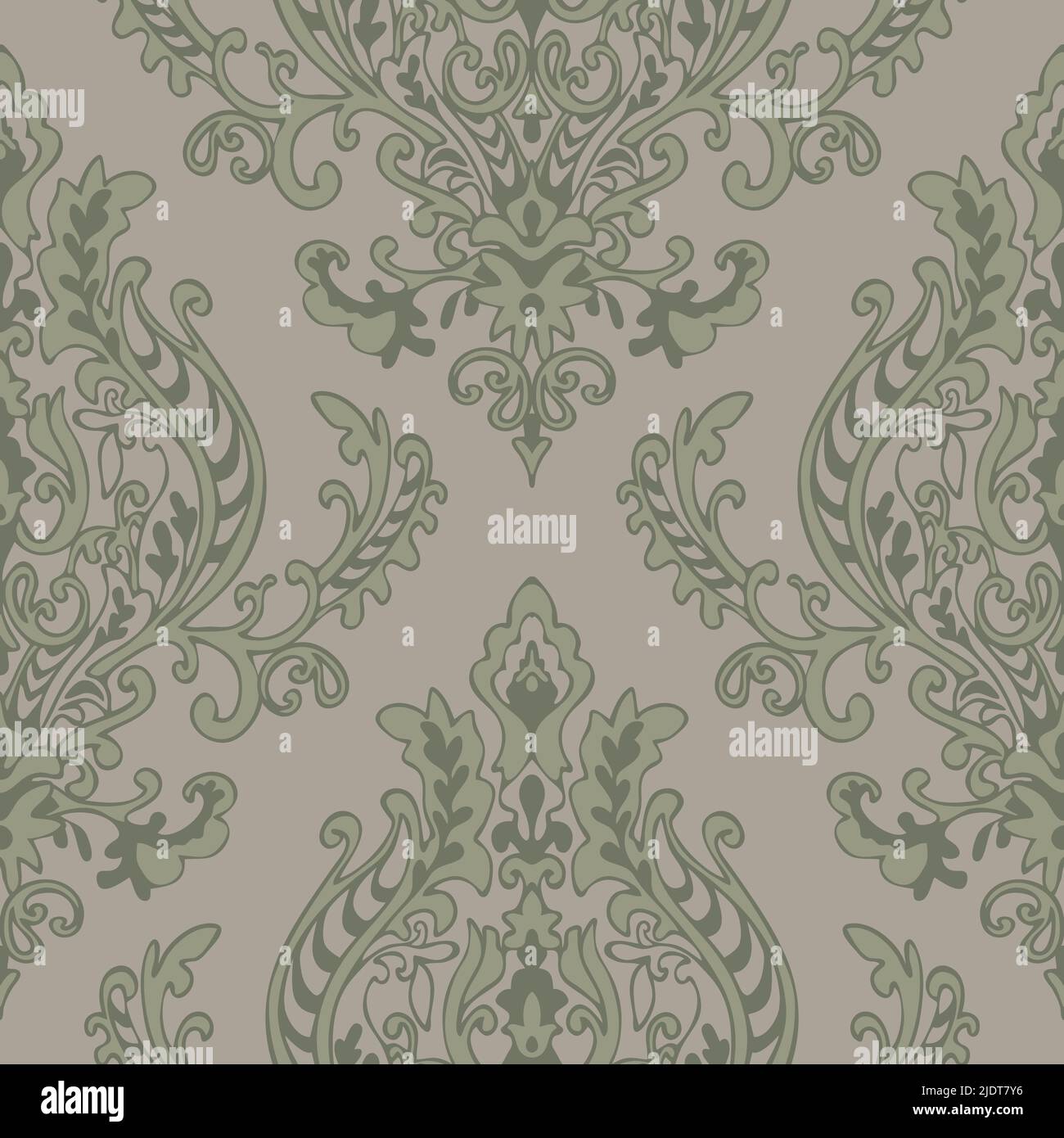 Elegant seamless pattern. Tracery of swirls and decorative leaves isolated  on a white background. Vintage style. It can be used for printing on fabric  Stock Vector Image & Art - Alamy