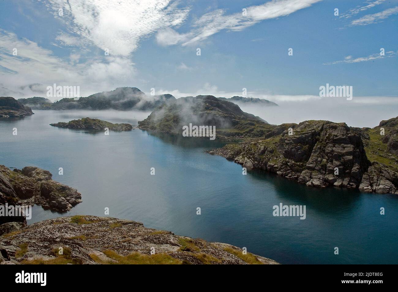 Islets in the national park west of Kirkehamn on the island of Hidra in south-western Norway. Stock Photo