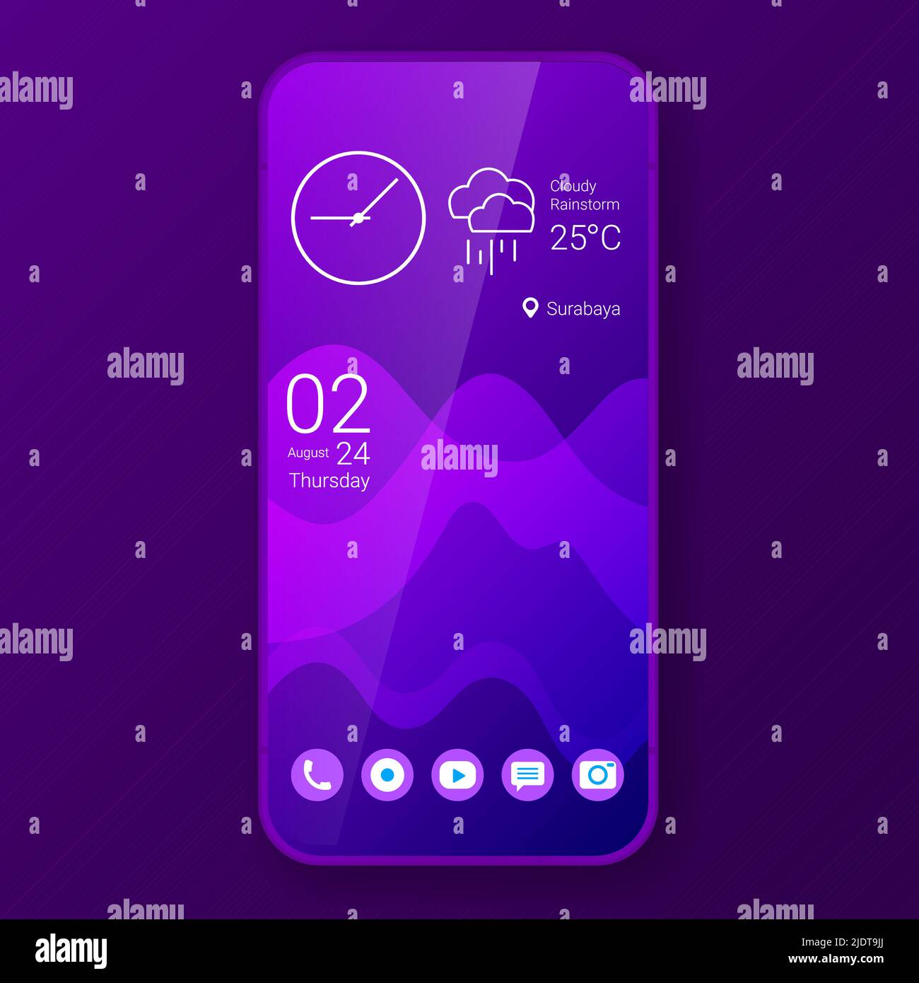 Iphone home screen Stock Vector Images - Alamy