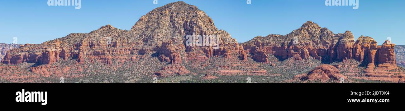 Sedona Arizona Thunder Mountain Panorama Stock Photo