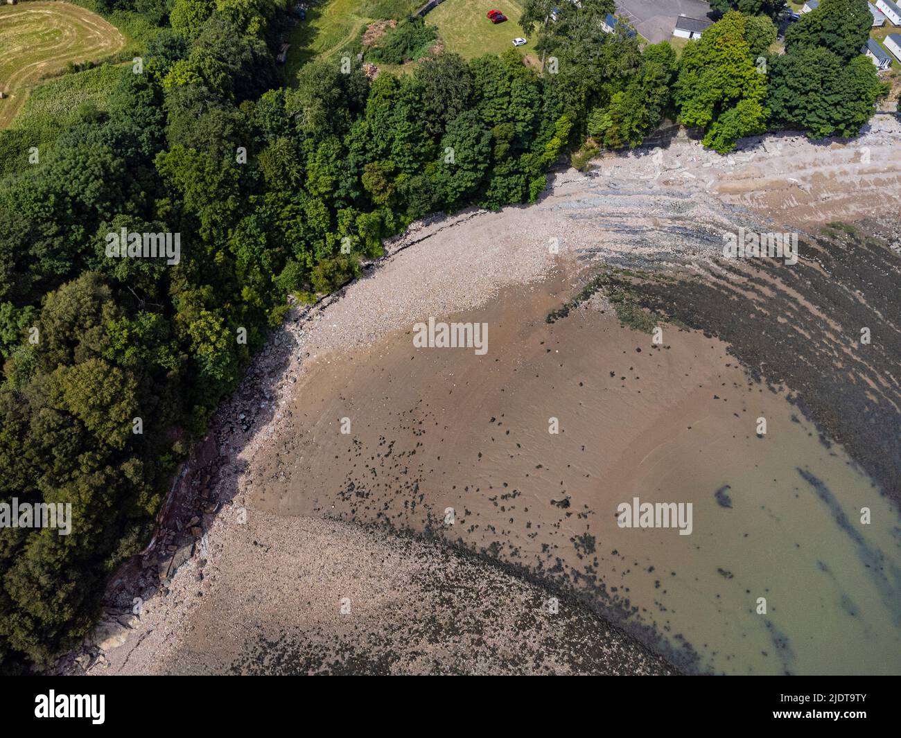 Aerial views of St Mary's Well Bay Stock Photo Alamy