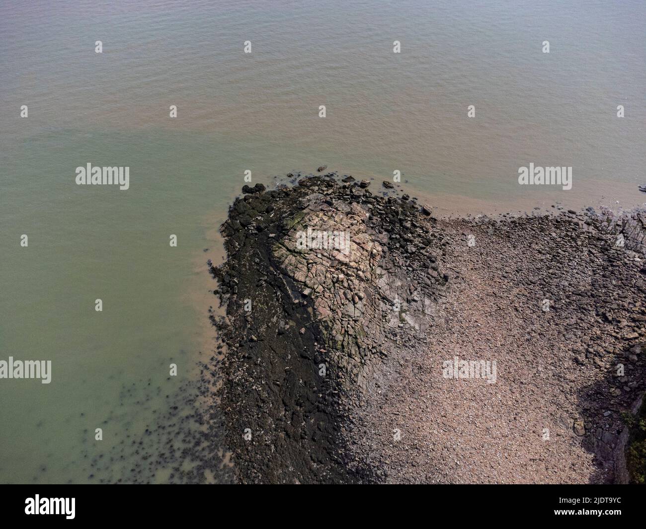 Aerial views of St Mary's Well Bay Stock Photo Alamy