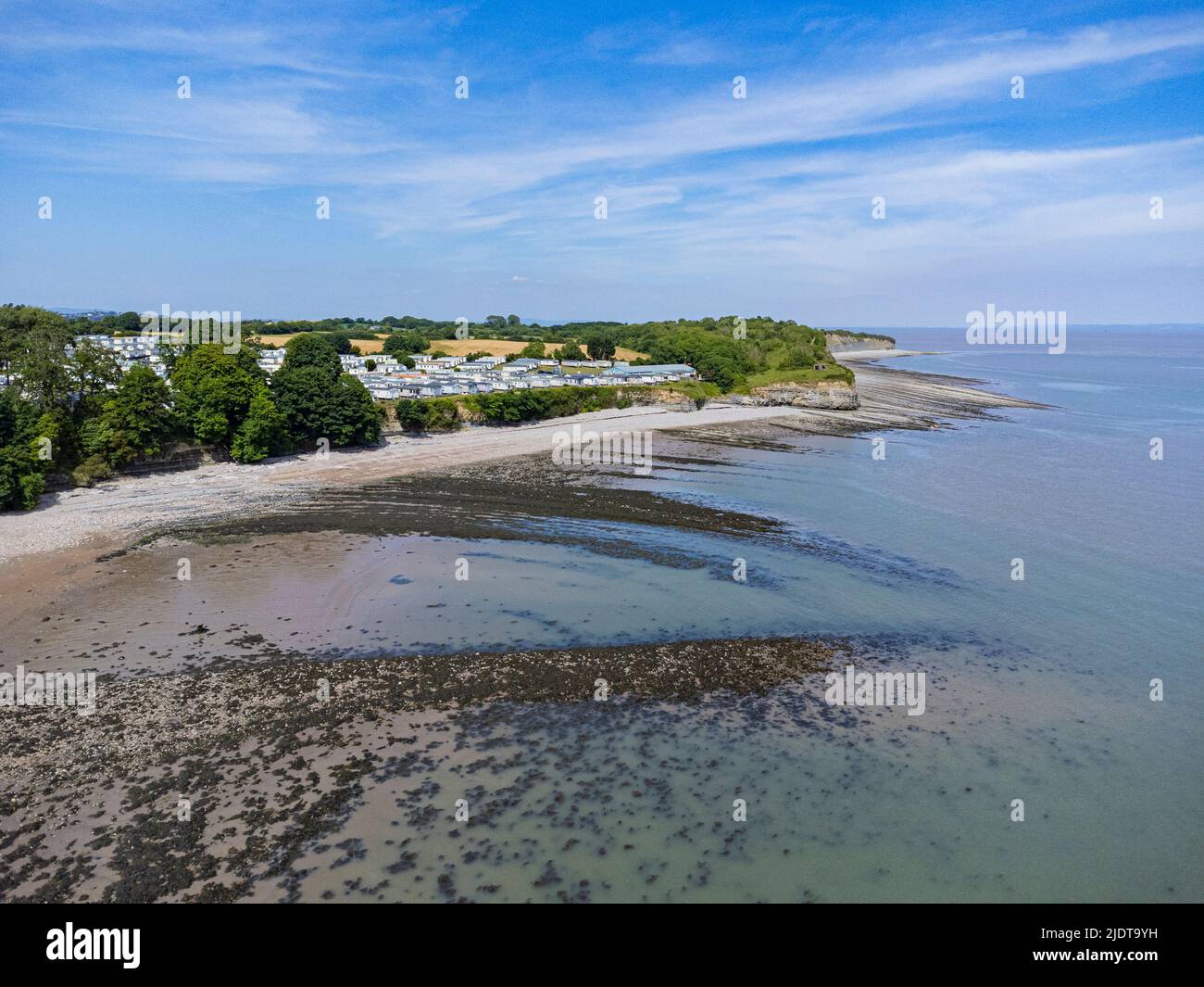 Aerial views of St Mary's Well Bay Stock Photo Alamy