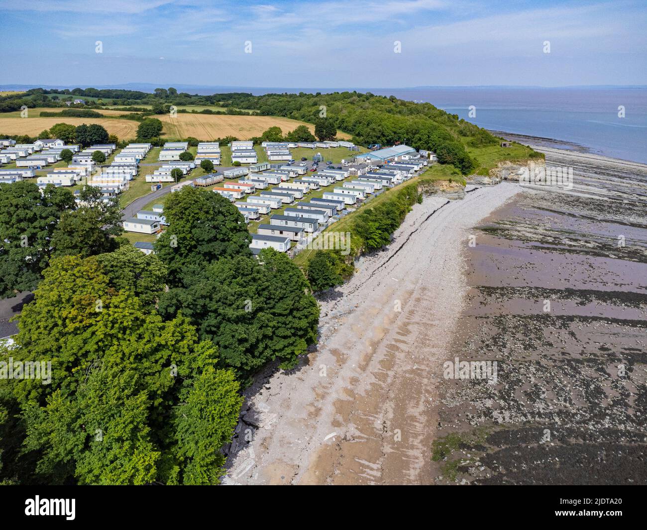 Aerial views of St Mary's Well Bay Stock Photo Alamy