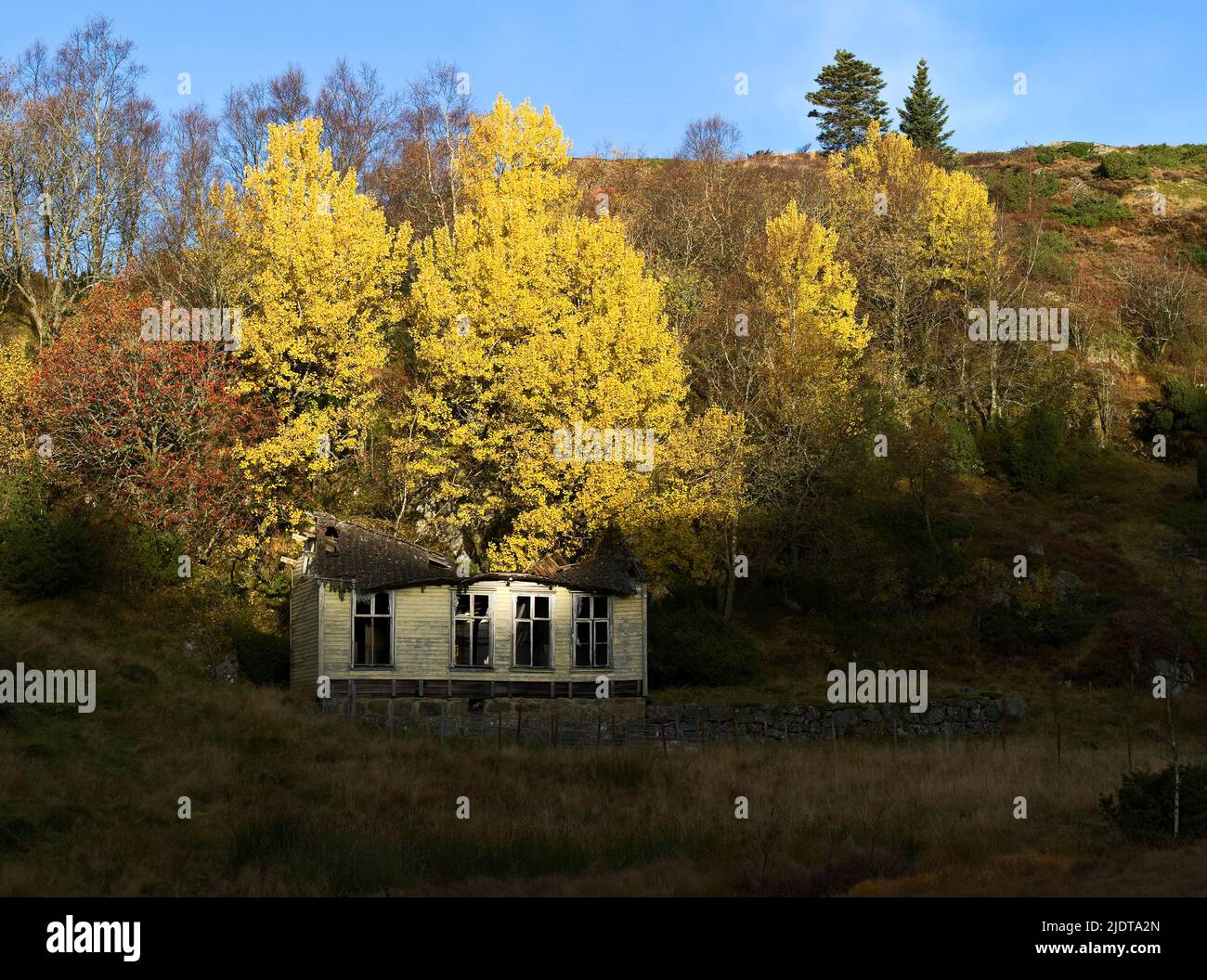 Old school at the remote farm called 'Kleppa' off the island of Hidra in Vest-Agder, Norway. Stock Photo