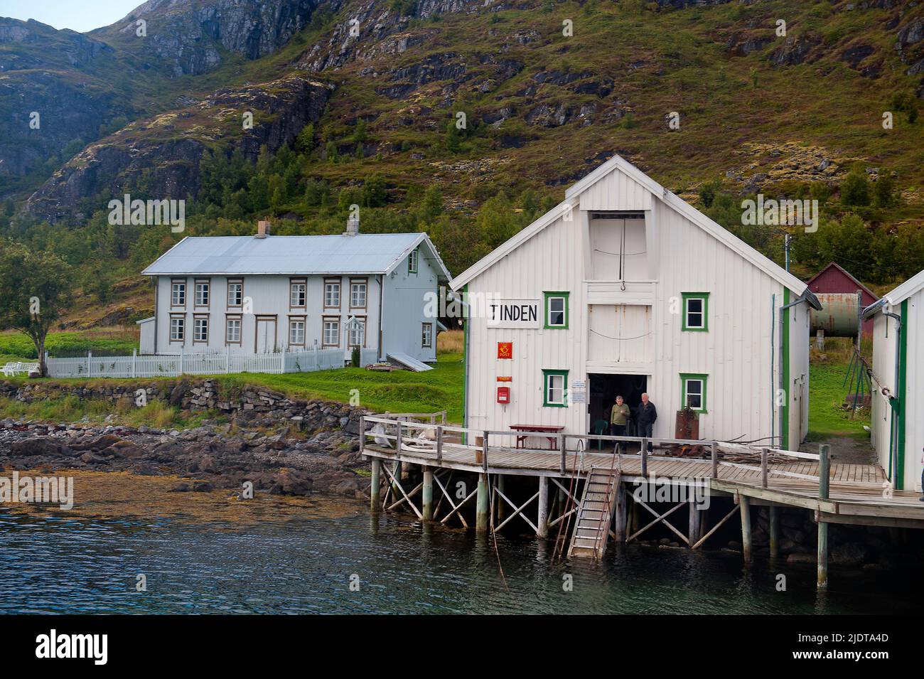 Building At The Small And Remote Settlement Of Tinden At Tindsoya Vestraalen Nordland Norway Stock Photo Alamy