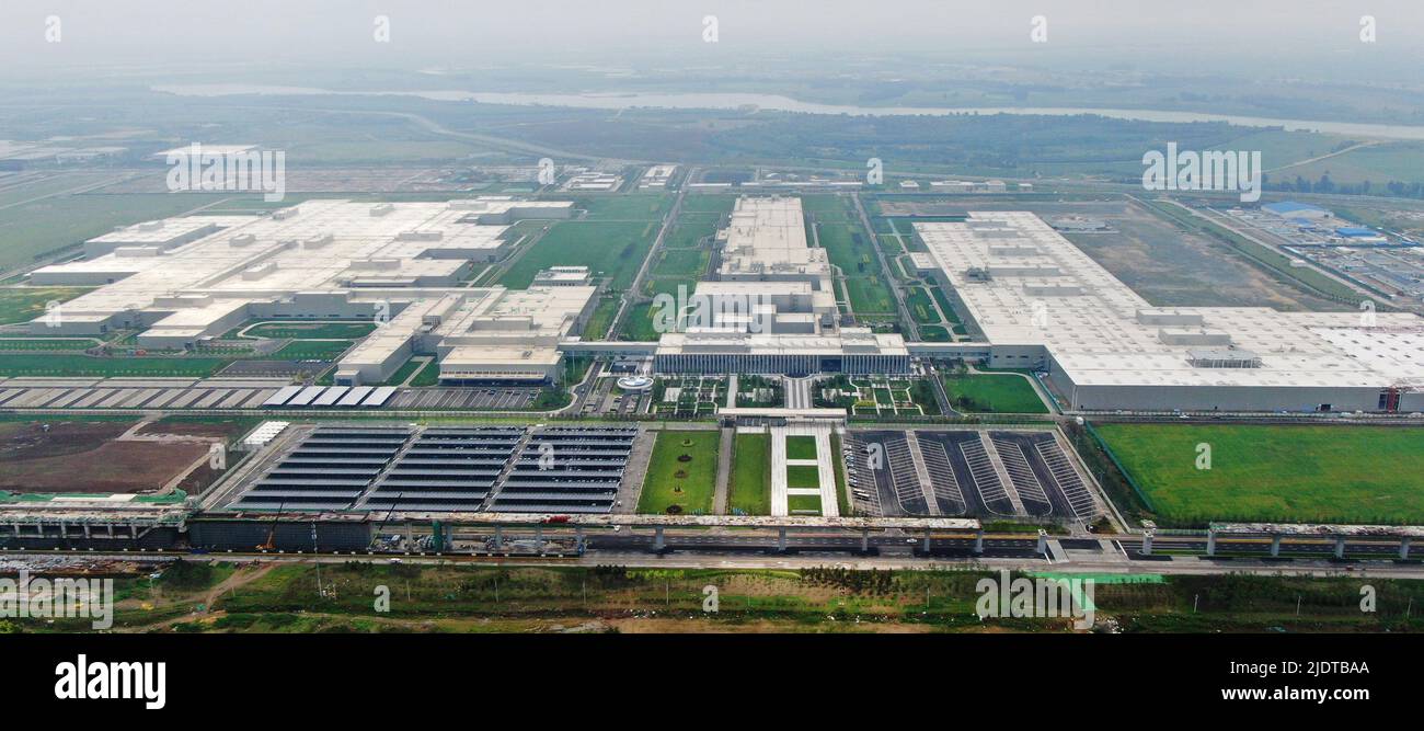 Shenyang. 23rd June, 2022. Aerial photo taken on June 23, 2022 shows Plant  Lydia of BMW Brilliance Automotive (BBA) in Tiexi District of Shenyang,  northeast China's Liaoning Province. Plant Lydia of BBA
