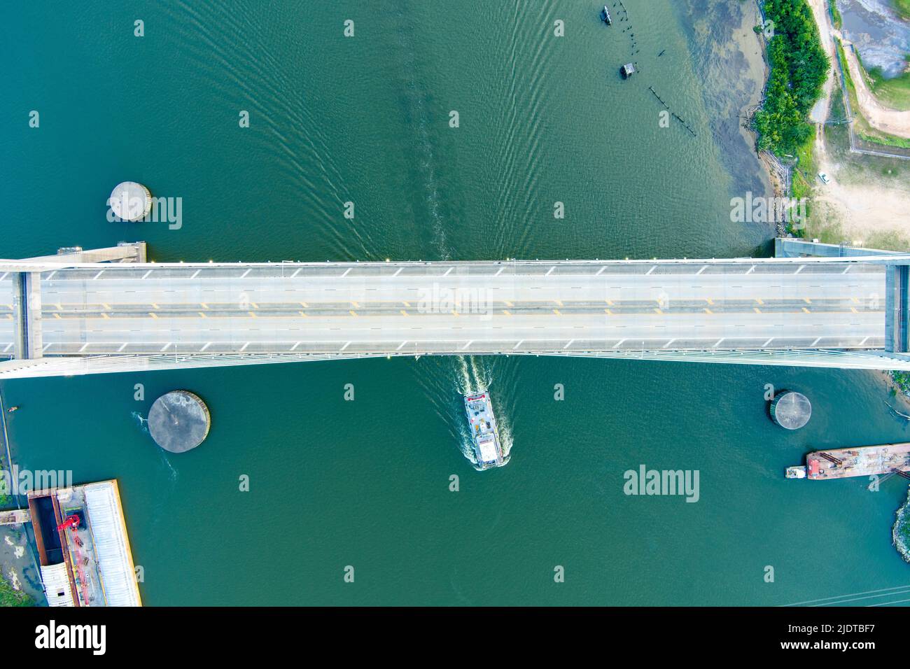 Aerial view of the Cochrane Bridge Stock Photo