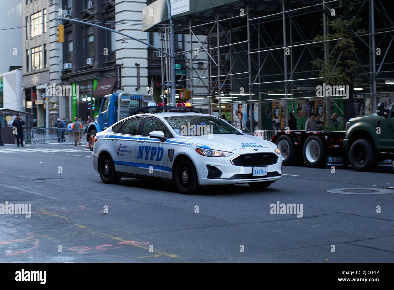 Manhattan, USA 11. November 2021 NYPD police cars in New York City