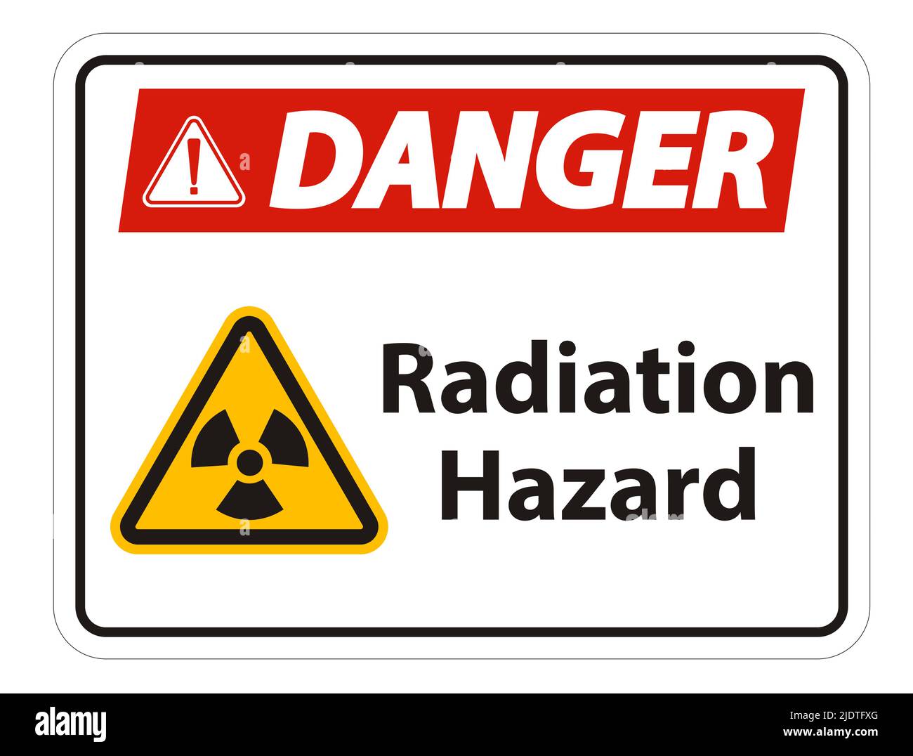 Radiation Hazard Symbol Sign Isolate On White Background,Vector