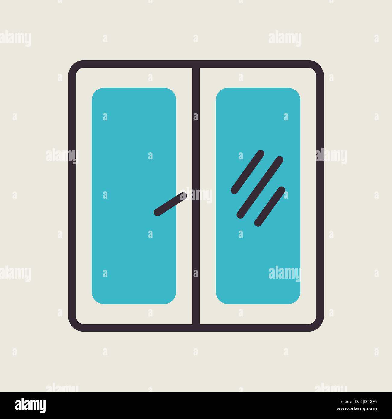 Window vector icon. Casement sign. Construction, repair and building ...