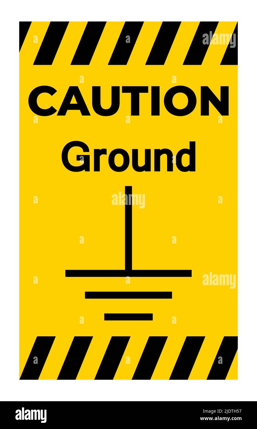 Protective Earth (Ground) Symbol Sign, Vector Illustration, Isolate On
