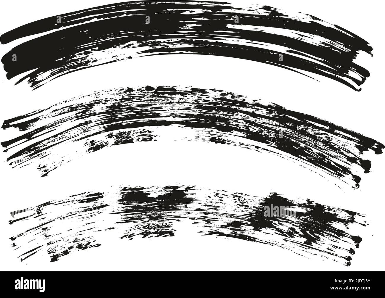 Flat Fan Brush Regular Curved Background High Detail Abstract Vector