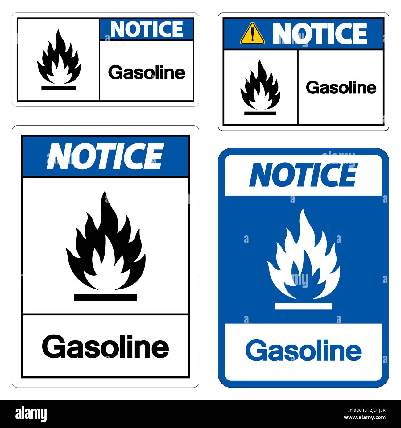 Notice Gasoline Symbol Sign On White Background Stock Vector Image