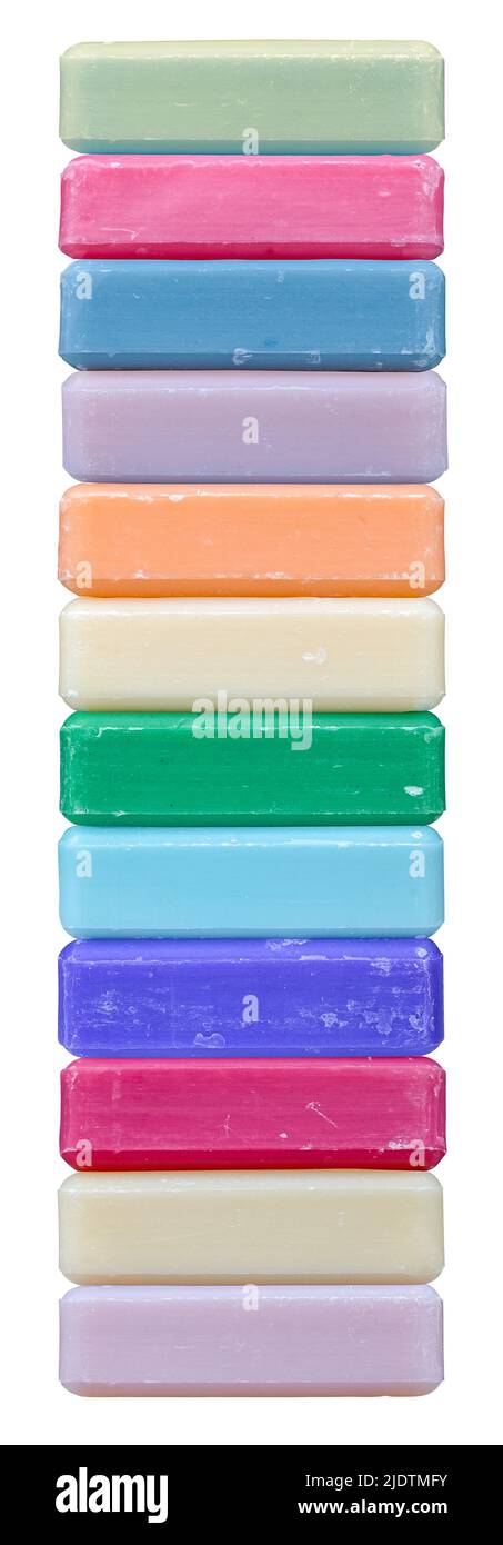 A Isolated Stack Of Luxury Soaps From Marseille In The South Of France Stock Photo