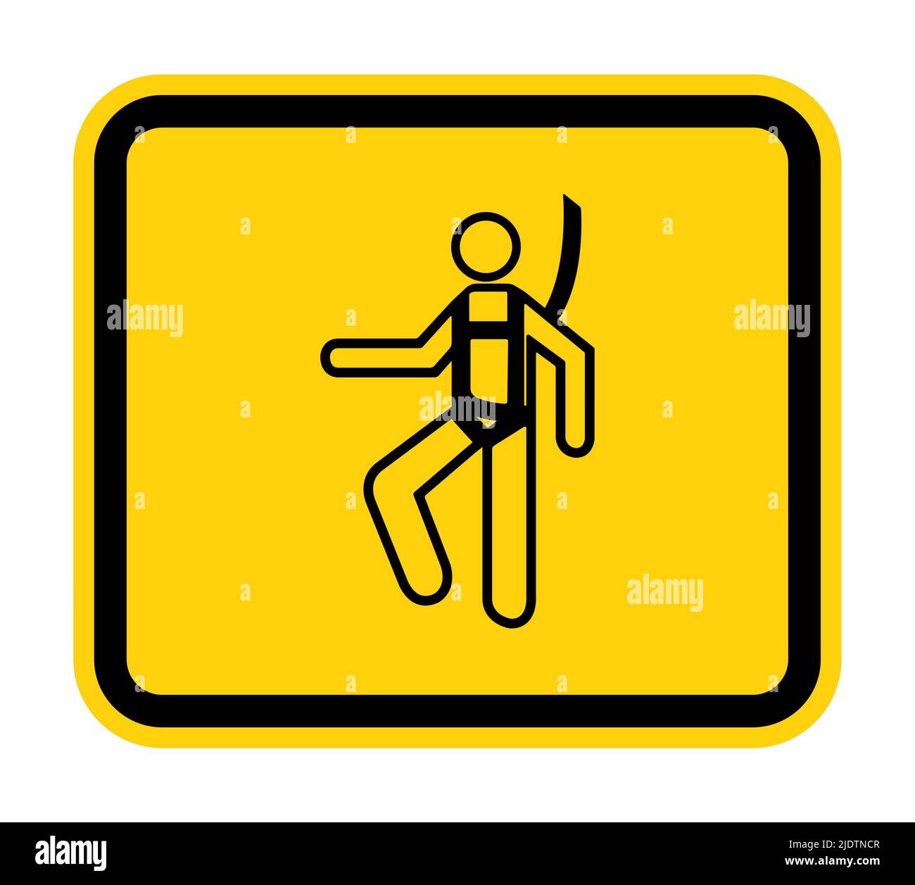 Symbol Wear Safety Harness Sign Isolate On White Background,Vector Illustration EPS.10 Stock Vector