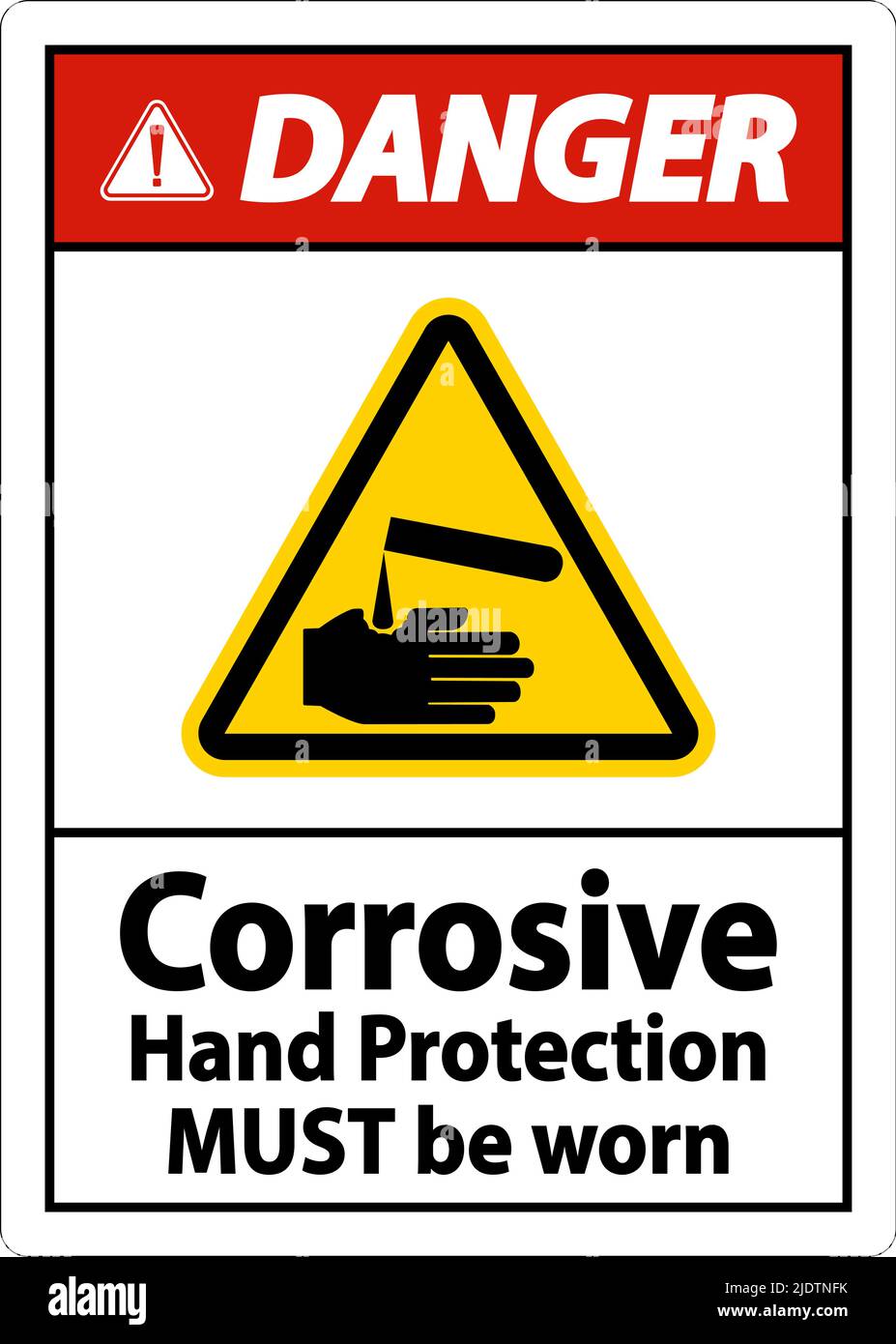 Danger Hand Protection Must Be Worn Sign On White Background Stock Vector Image & Art Alamy