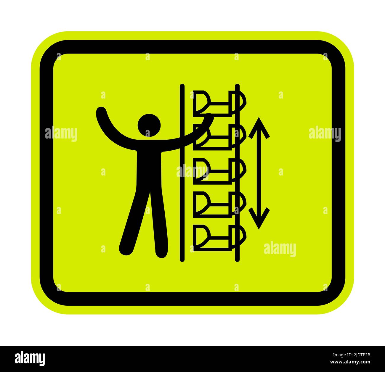 Warning Exposed Buckets and Moving Parts Symbol Sign Isolate on White ...