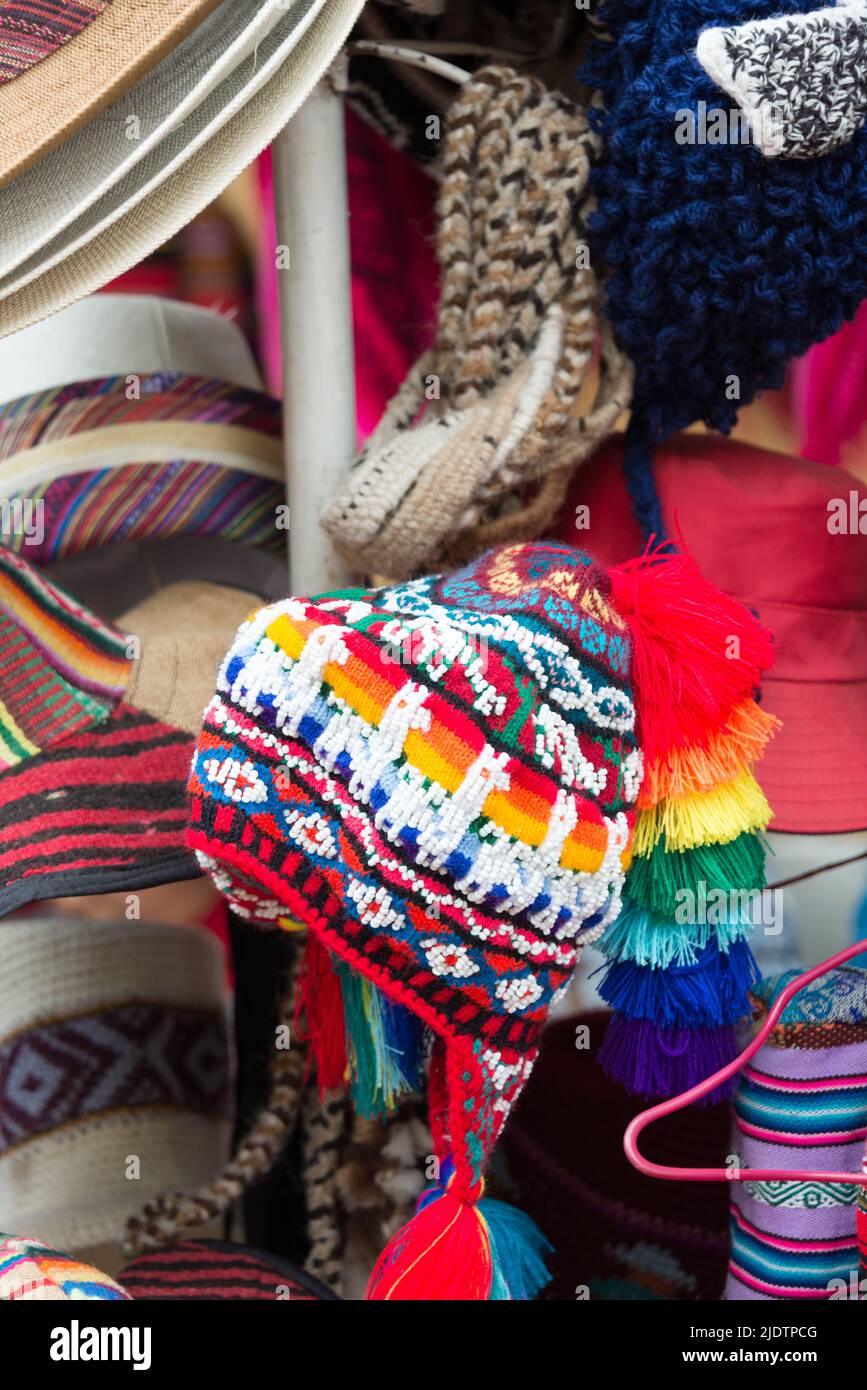 Wool hats in market hires stock photography and images Alamy