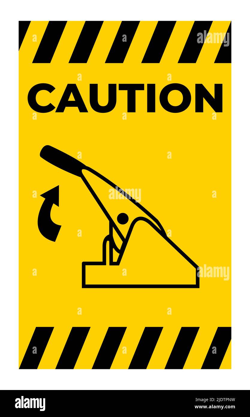 Caution Pull Parking Brake Symbol Sign Isolate On White Background