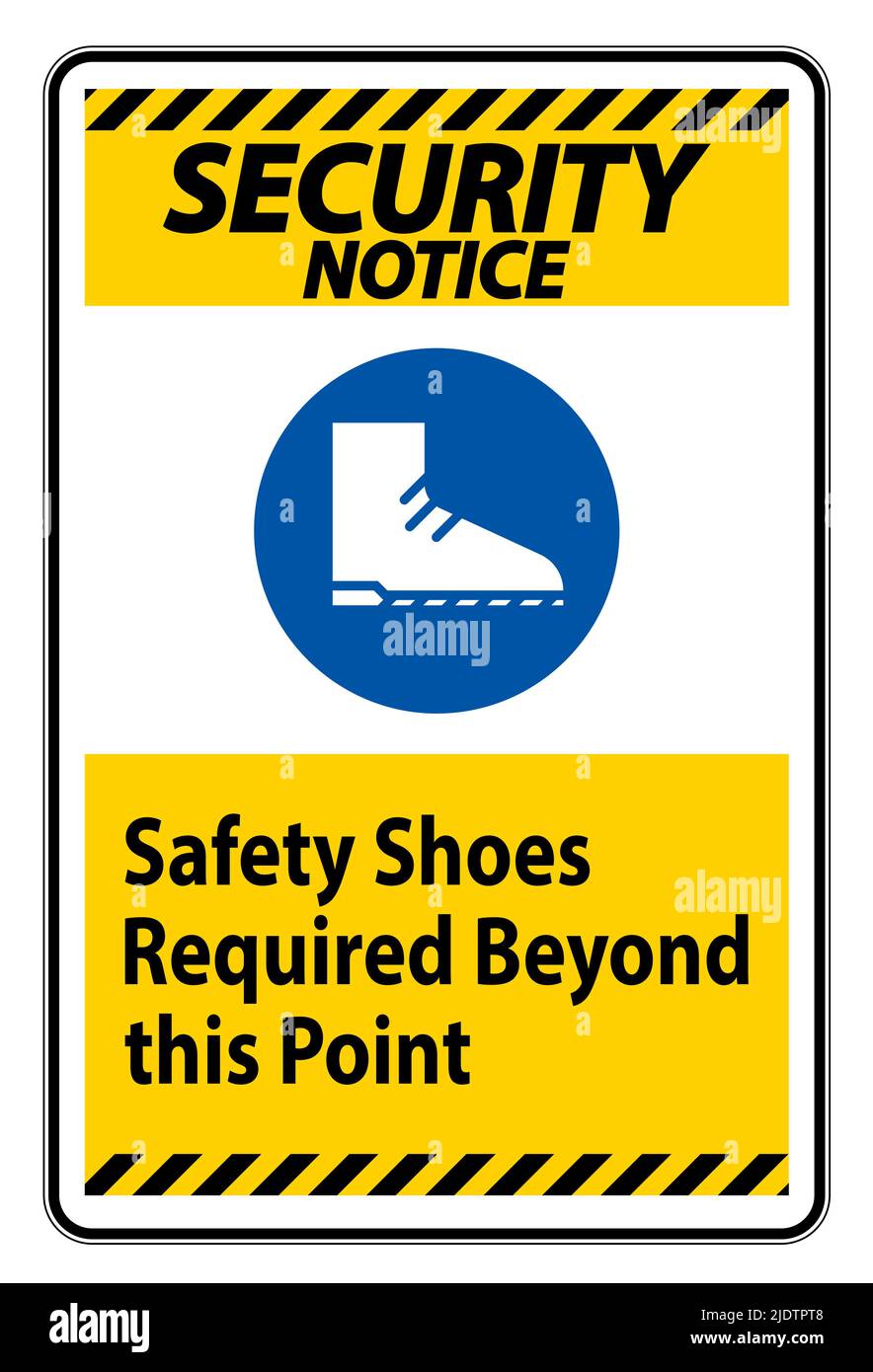 Security Notice Sign Safety Shoes Required Beyond This Point Stock