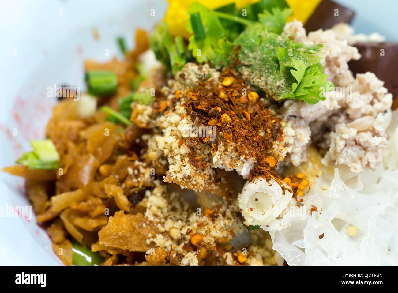 Yellow noodles , Tom Yum , Yong Tau Foo , Chinese food consisting