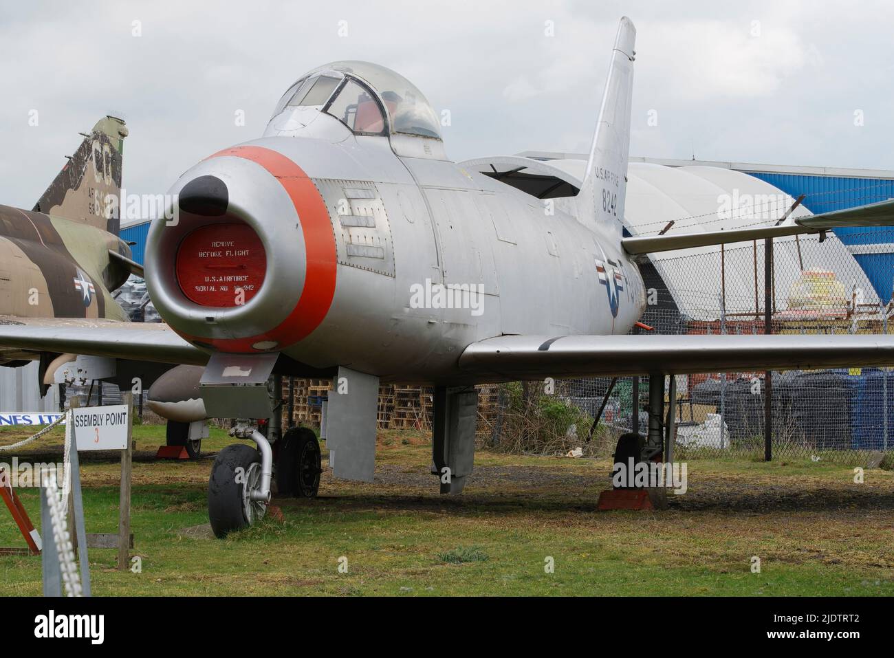 North American F-86A Sabre, Midland Air Museum, Coventry Airport, Stock Photo