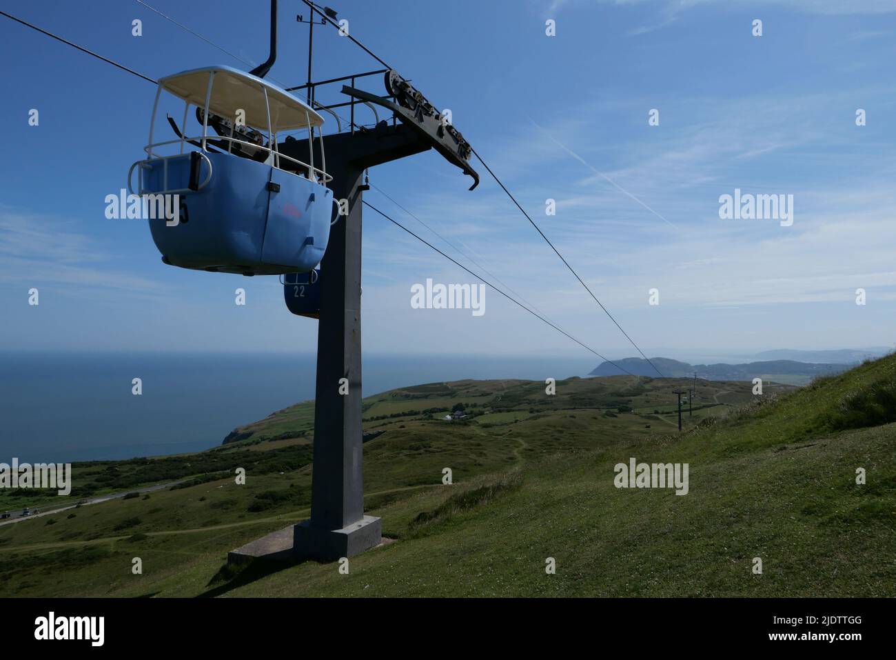Llandudno cable cars, Great Orme, North Wales Stock Photo Alamy