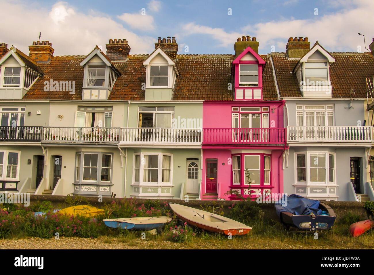Colorful and Elegant Holiday apartments along the seaside promenade in Whitstable, along the
