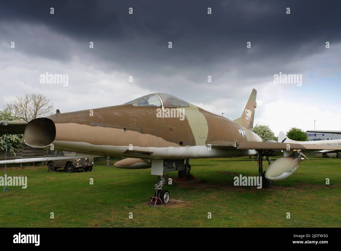 North American F 100D Super Sabre, Painted as 54-0242, Midlands Air Museum, Coventry. Stock Photo