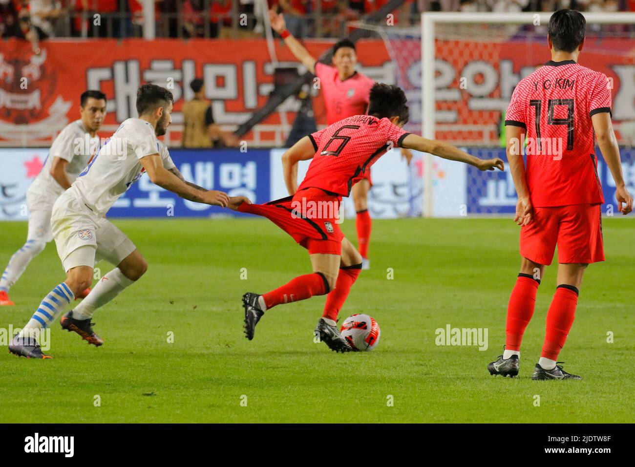 Paraguay National Football Team in Action during a Match - 2022