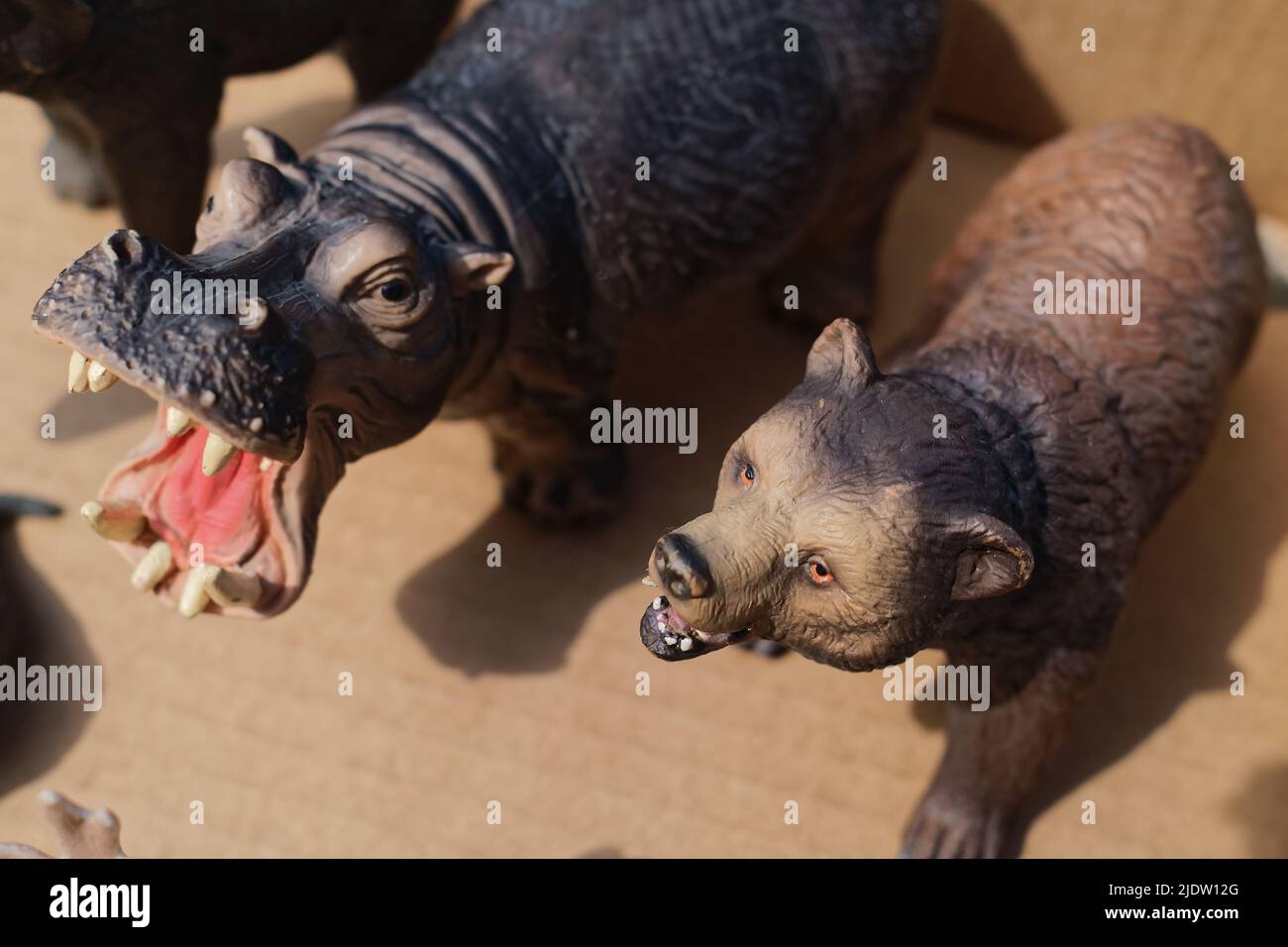 Various plastic toys (animals) at the flea market in Hanover (No. 23
