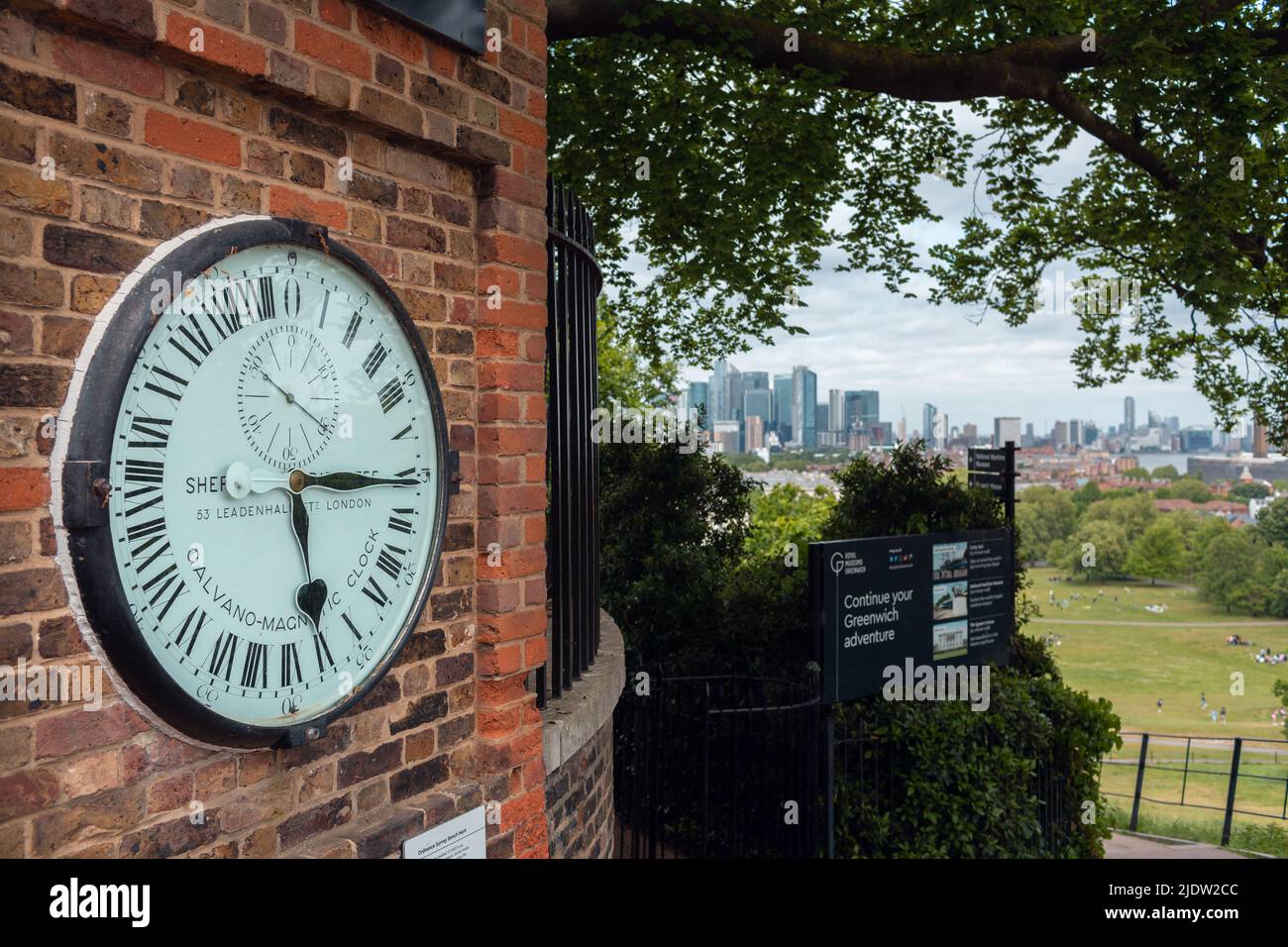 London, UK - May 13, 2022: The 24 hour Shepherd Clock at the Royal Observatory in Greenwich, London, England Stock Photo