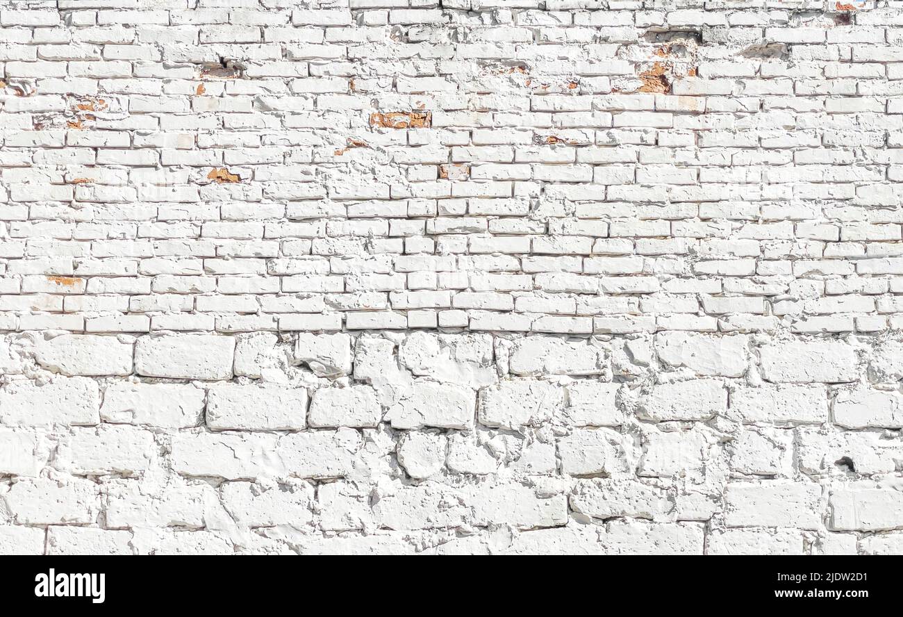 a white brick wall can be used as a background Stock Photo