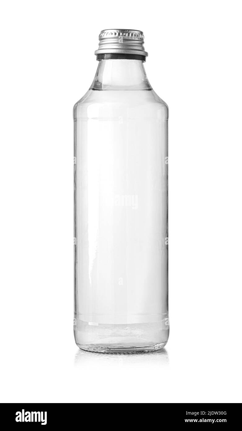 water glass bottle isolated on white background with clipping path Stock Photo