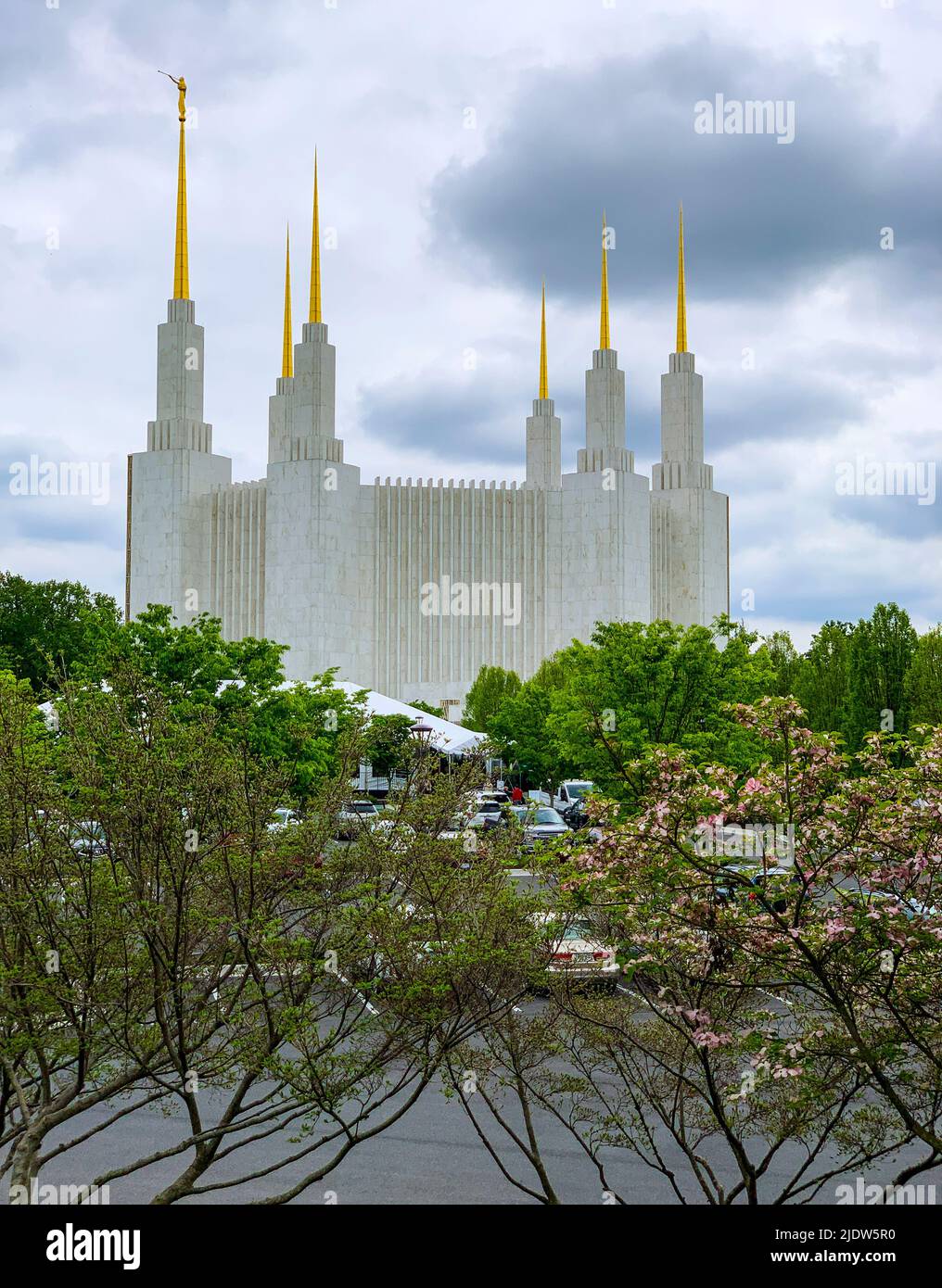 Mormon Temple, Kensington, Maryland. Stock Photo