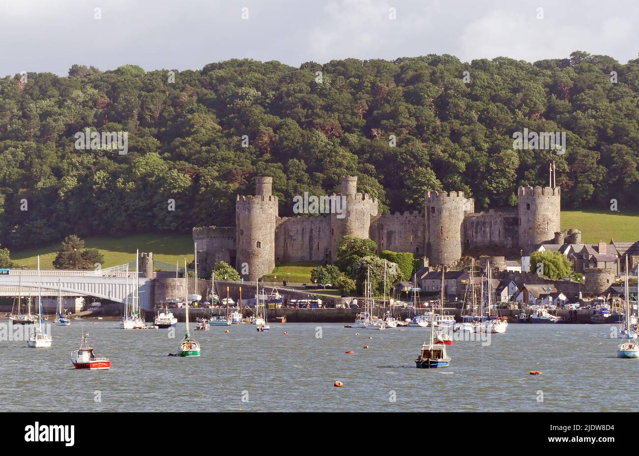 CONWAY CASTLE, north Wales. Photo: Tony Gale Stock Photo
