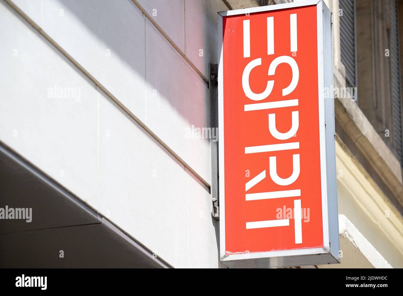 A shop sign of ESPRIT, on June 23, 2022 in Luxembourg City, Luxembourg