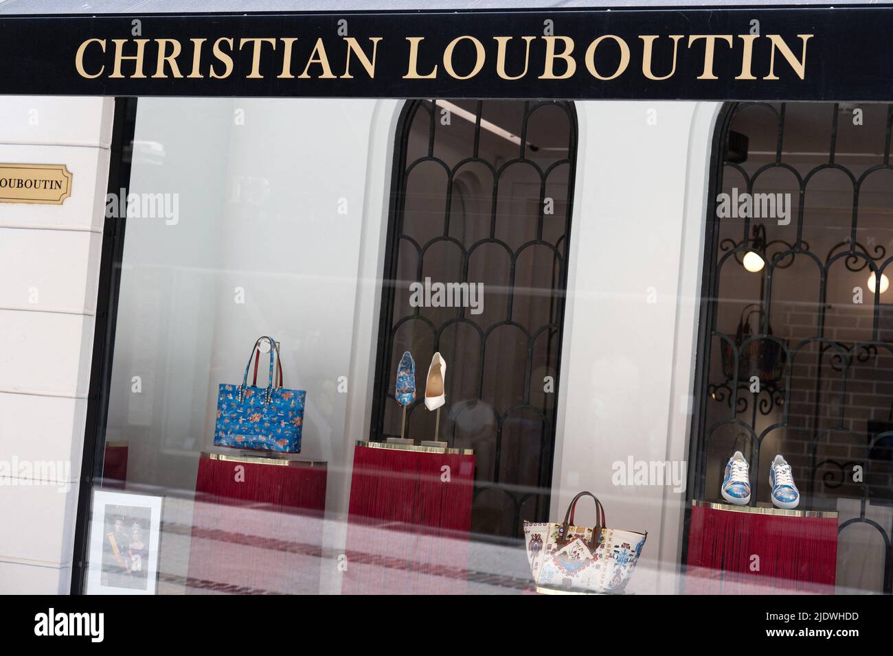 Christian Louboutin Store Luxembourg City On Stock Photo