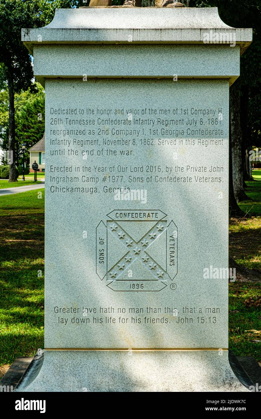 Gordon Lee Mansion, Cove Road, Chickamauga, Stock Photo Alamy