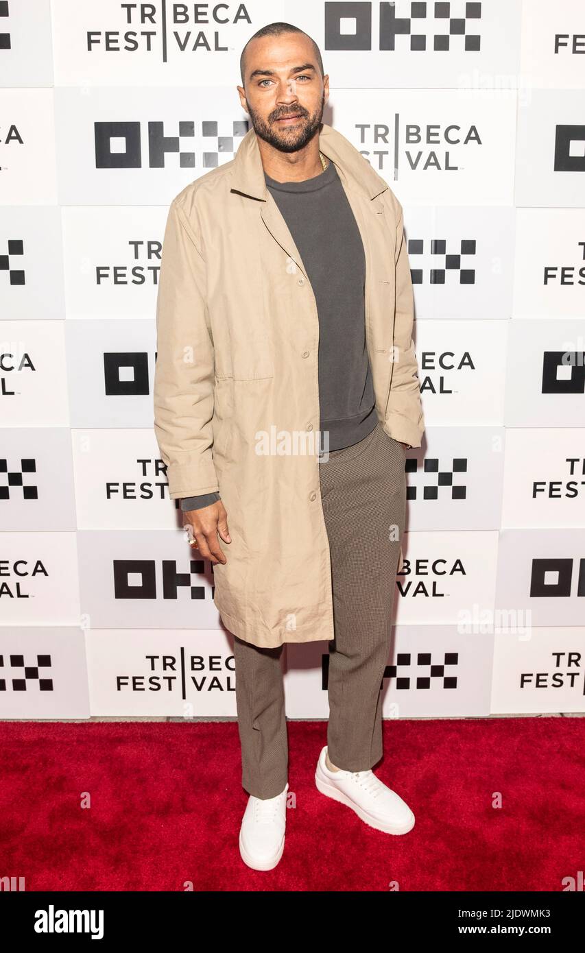 New York, NY - June 18, 2022: Jesse Williams attends 'Loudmouth' premiere during Tribeca Film Festival at BMCC Stock Photo