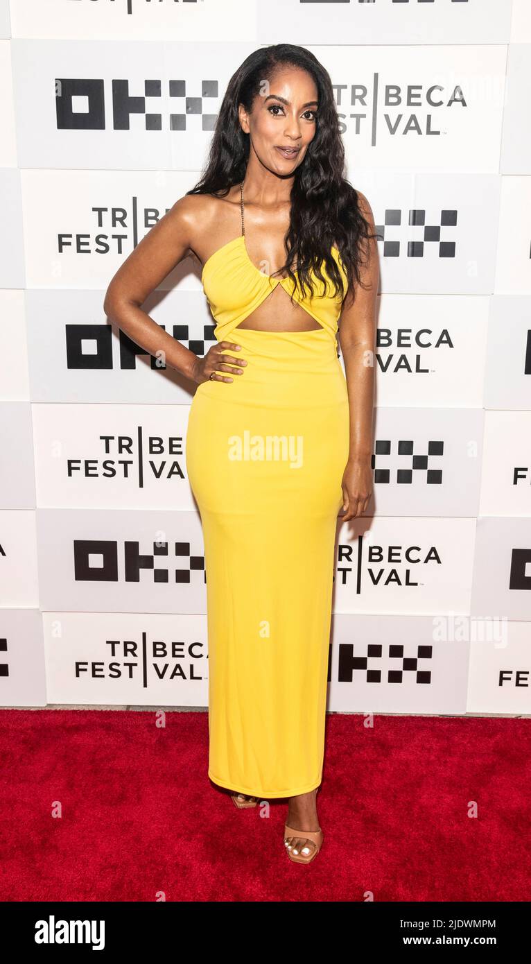 New York, NY - June 18, 2022: Azie Tesfai attends 'Loudmouth' premiere during Tribeca Film Festival at BMCC Stock Photo