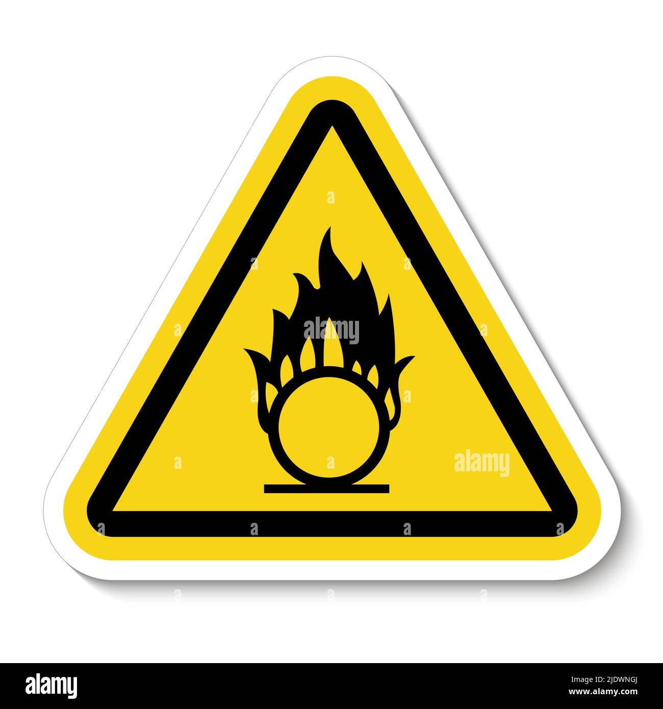 Beware Oxidizing Substance Symbol Isolate On White Background,Vector Illustration EPS.10 Stock Vector