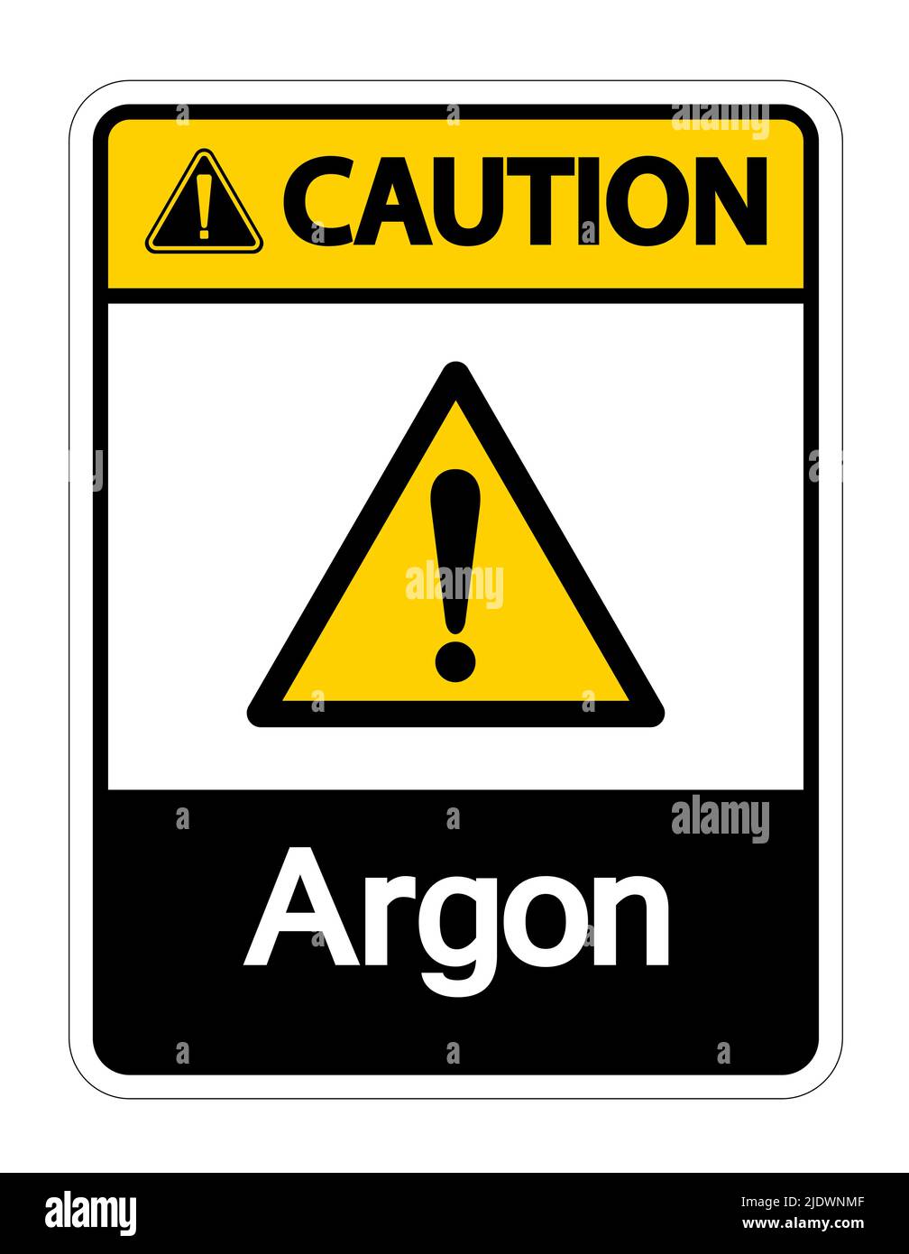 Caution Argon Symbol Sign Isolate On White Background,Vector Illustration Stock Vector