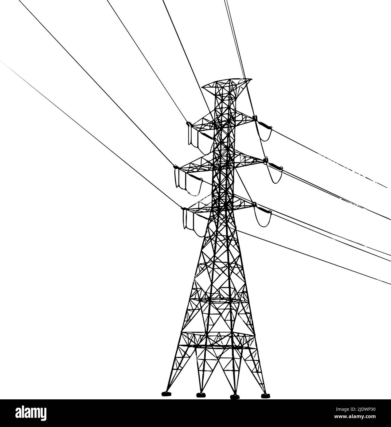 Power Lines illustration Stock Vector