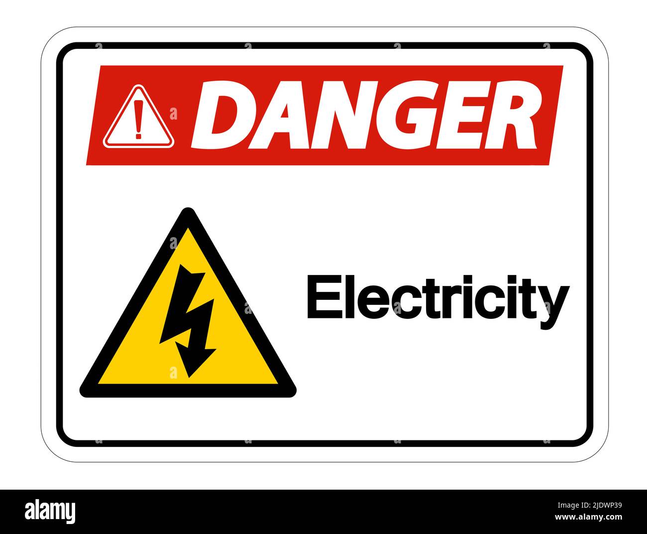 Danger Electricity Symbol Sign Isolate On White Background,Vector ...