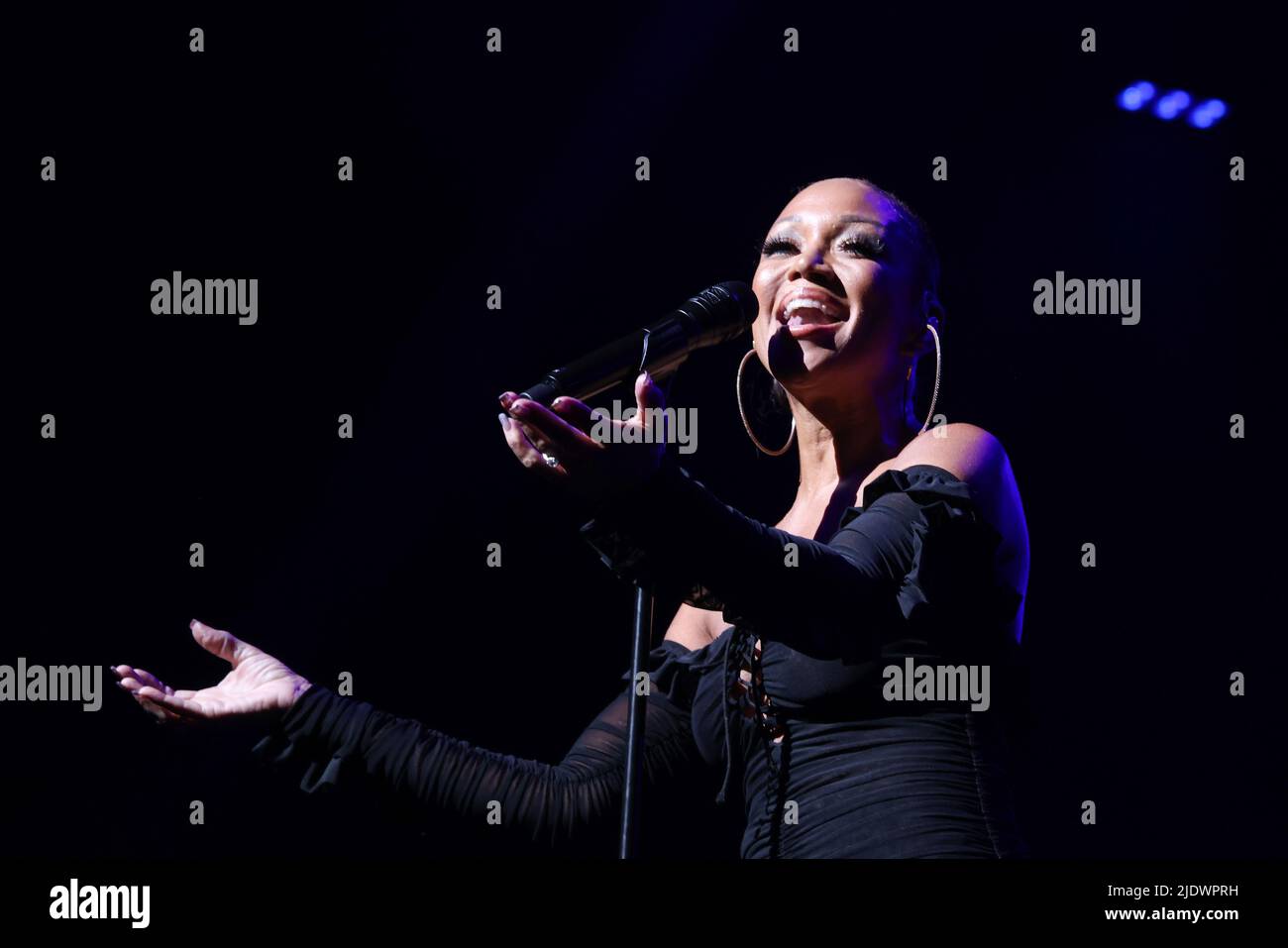 Inglewood, California, USA. 14th June, 2022. Chante Moore performs at